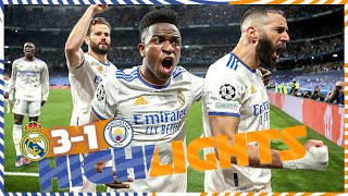 HIGHLIGHTS  Real Madrid 31 Manchester City  UEFA Champions League [upl. by Eeima]