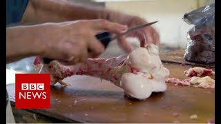 Venezuela crisis Where families buy rotten meat to eat  BBC News [upl. by Helman]