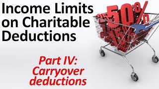 Income Limits on Charitable Deductions 4 Carryover Deductions Updated [upl. by Dix880]