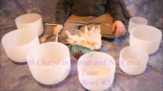 Crystal Bowl 14 min Chakra MeditationNotes CDEFGAB [upl. by Siocnarf962]