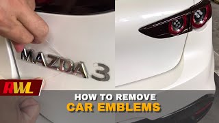 How to remove car emblems “debadged” without damaging the paint [upl. by Tija]