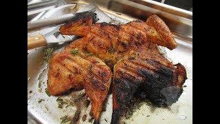 Recette du poulet en crapaudine grillé à la muscade [upl. by Eidnyl]