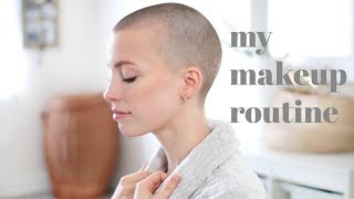 How I Do My Makeup With A Shaved Head [upl. by Arlen576]