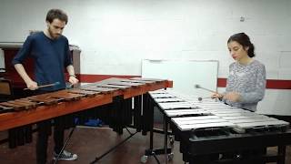 JS Bach  Invention No 13 for marimba and vibraphone [upl. by Aisanat708]