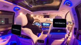 Mercedes GLS600 MAYBACH V8 PASSENGER POV Drive ALL Features amp Gadgets Chauffeured Drive [upl. by Naldo]