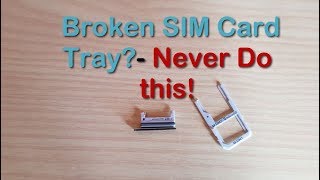 Broken SIM Card tray never do this [upl. by Iatnohs]