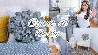 COMO HACER COJINES ELEGANTES FACILES Y RAPIDOS SIN CREMALLERA  DIY COJIN DE FLOR 🌼 diycojines [upl. by Aynatal]