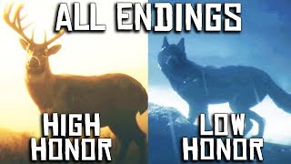 Red Dead Redemption 2  ALL 8 ENDINGS Low amp High Honour PC 4K [upl. by Agon]