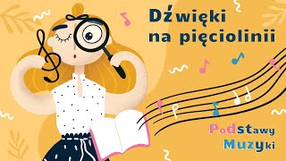 DŹWIĘKI na pięciolinii  Podstawy muzyki [upl. by Ingra]