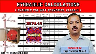 Hydraulic calculations  Hose Reel Connection ClassII  NFPA14 in Urdu [upl. by Johnstone]