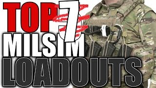 Top 7 MilSim Airsoft Loadouts  Airsoft Loadouts and Kits Countdown [upl. by Aimehs891]