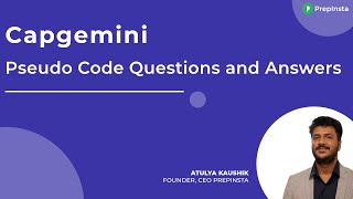 Capgemini Pseudo Code Questions and Answers [upl. by Machute]