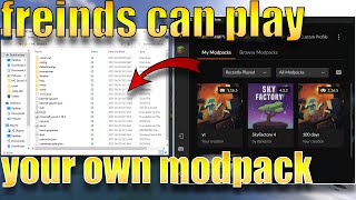 How To Share amp Play Your Custom Minecraft ModPack With your Friends [upl. by Ready]