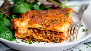 Easy Homemade Lasagne Recipe  Perfect Family Comfort Food [upl. by Ihskaneem]