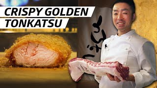 How Crispy Golden Fried Pork Is Made at Tokyos Tonkatsu Hinata — The Experts [upl. by Yecats]