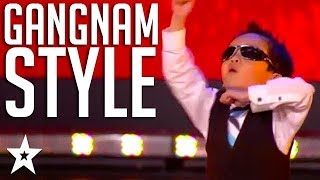 4 Year Old Kid Tristan Dances Gangnam Style on Belgiums Got Talent  Got Talent Global [upl. by Ahsile]