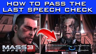 Mass Effect 3  How to Unlock the Final Speech Options with the Illusive Man [upl. by Leonor]