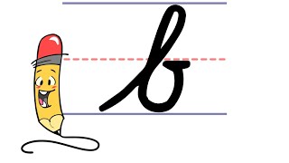 Pencil Petes Cursive Writing  Lowercase b [upl. by Cohbath]