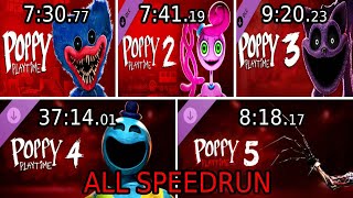 Poppy Playtime Chapter 1 2 3 4 5 ALL FANGAME Mod SPEEDRUNS 1 [upl. by Orpha]