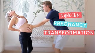 Dancing Pregnancy Bump Timelapse  Jenna Sue 540 Weeks Pregnancy Transformation  Channel Mum [upl. by Naesyar]