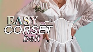 EVERYDAY CORSET style BELT free pattern THISISKACHI DIY [upl. by Aratahc]