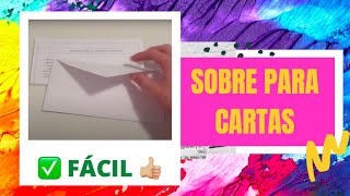 ¿Cómo hacer un sobre de papel para cartas PASO a PASO [upl. by Dammahom189]