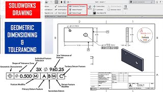 ✅ Solidworks Drawing  Geometric Dimensioning and Tolerancing [upl. by Hauhsoj]