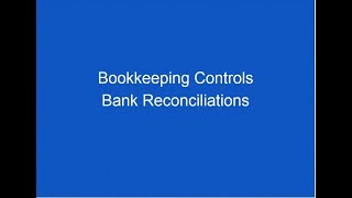 Chapter 3 Bookkeeping Controls Bank Reconciliations AAT Level 2 [upl. by Assinna]