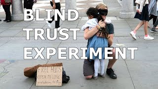 FREE HUGS Blind Trust Experiment in London [upl. by Nellak707]