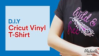 IronOn Vinyl TShirt Tutorial  Cricut  Michaels [upl. by Brebner827]