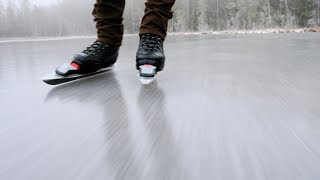 Nordic Ice Skating on the Frozen Lake [upl. by Eibrad]