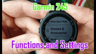 Garmin 245 Functions and Settings Navi Spo2 Vo2 Test Review [upl. by Jump106]