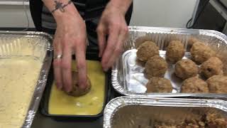 How We Make Delicious Fried Cheesy Boudin Balls [upl. by Enajaras616]