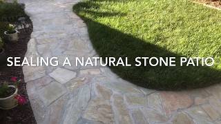 Sealing A Natural Stone Patio with Miracle 511 Seal amp Enhancer [upl. by Yecnay]