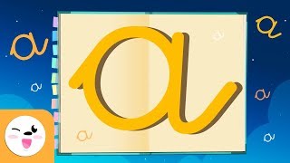 Letter A cursive script  The alphabet for kids [upl. by Eleon]