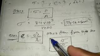 How to calculate stres strain elongation [upl. by Notnirb]