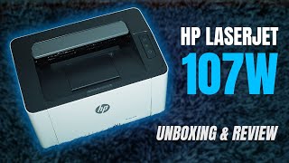 Imprime rápido y fácil HP Laser 107W Unboxing amp Review [upl. by Nylorak]