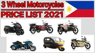 3 Wheel Motorcycle Price List In Philippines 2021 [upl. by Apfelstadt]