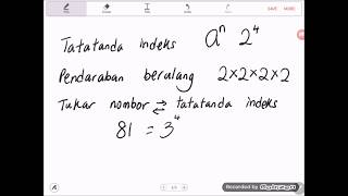 Bab 1 Matematik Tingkatan 3 Kssm Konsep asas Indeks [upl. by Renzo643]