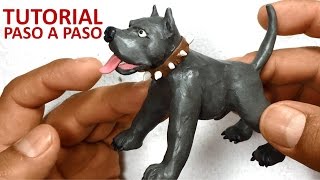 Como hacer un perro pitbull de plastilina  how to make a pitbull dog with clay [upl. by Antoine]