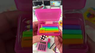 Mini Backpack amp School Supplies Micro Collection Box Opening Satisfying Video ASMR asmr [upl. by Zela]