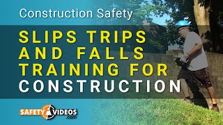 Slips Trips and Falls Training for Construction from SafetyVideoscom [upl. by Hayott]