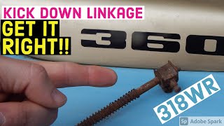 Adjusting Mopar Kickdown Linkage [upl. by Akemrej]