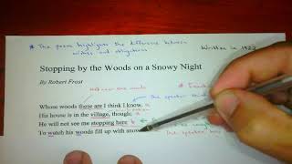 Stopping by the Woods on a Snowy Night by Robert Frost – poem analysis [upl. by Garate]