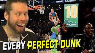 EVERY PERFECT DUNK in the NBA Dunk Contest [upl. by Herstein]