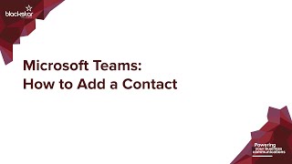 Microsoft Teams How To Add a Contact [upl. by Clauddetta]