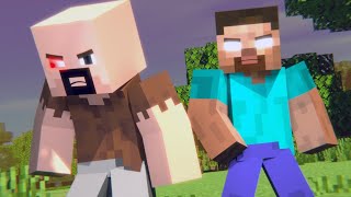 HEROBRINE VS NOTCH Minecraft animation [upl. by Otreblasiul]