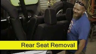 Jeep Wrangler JK Rear Seat Removal How To DIY [upl. by Devad996]