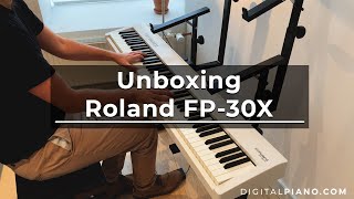 Unboxing Roland FP30X  Digitalpianocom [upl. by Ahsar]