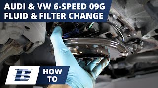 How to Change Audi VW Transmission Fluid aka ATF on 6 Speed 09G [upl. by Einahpetse]